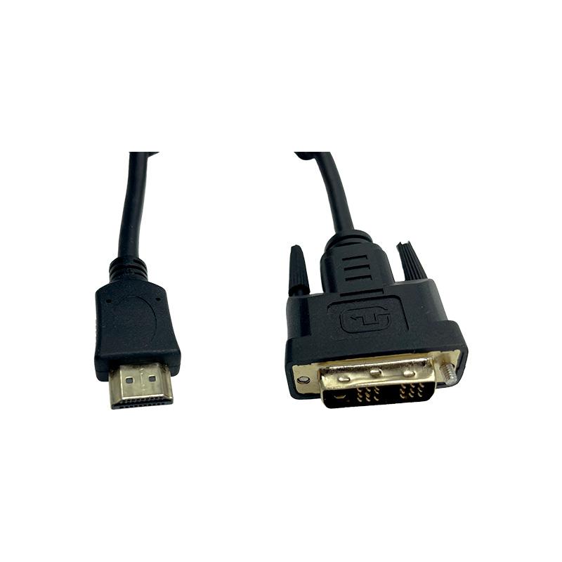 Cordon DVI-D M single link (18+1) - HDMI M - 3m