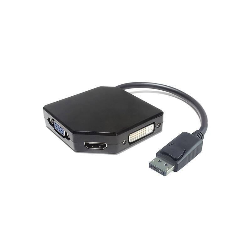 Adaptateur Combo DisplayPort M vers HDMI F+DVI F+VGA F - EOL