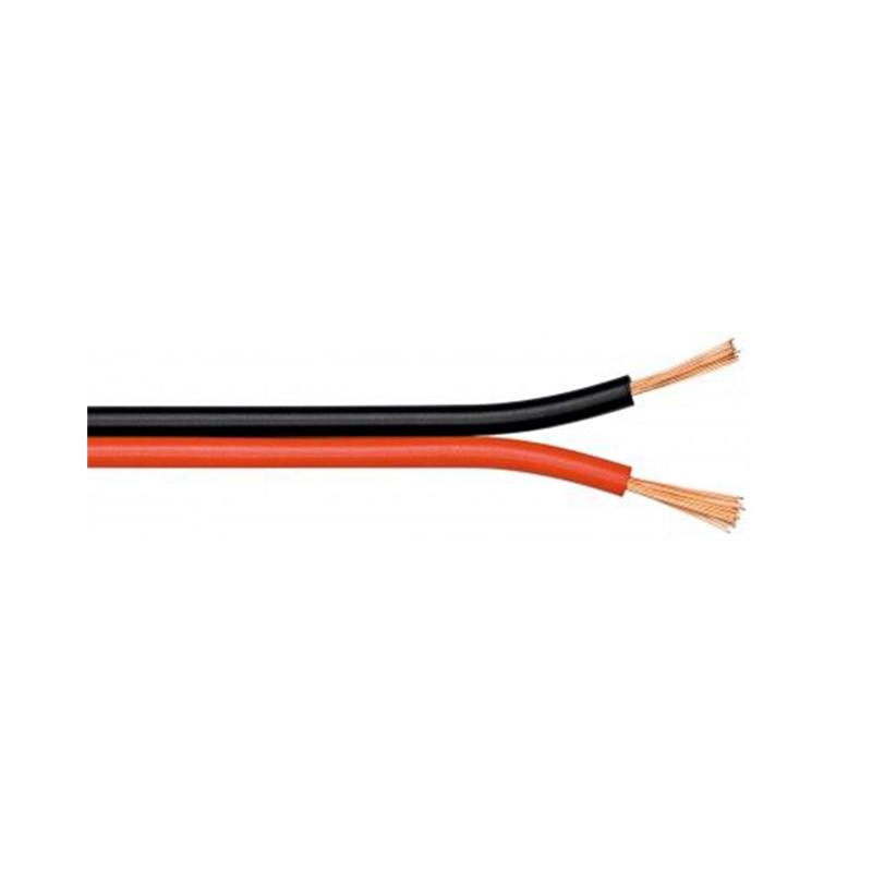Bobine câble HP Plat - 2x1.5mm² - noir et rouge - 100m