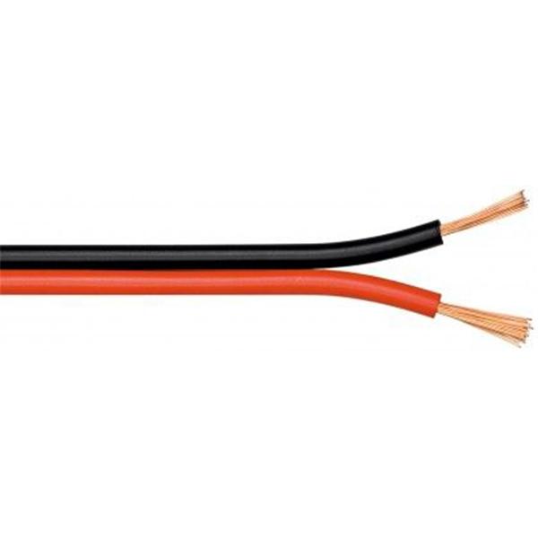 Bobine câble HP Plat - 2x2.5mm² - noir et rouge - 100m