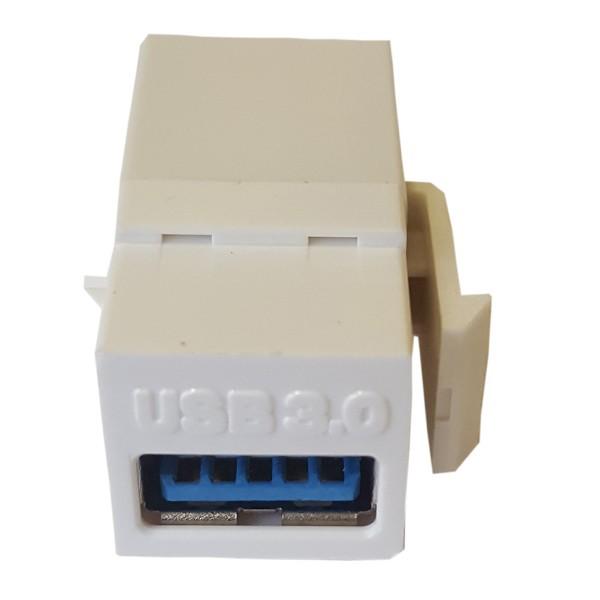 Keystone plastique blanc USB3.0 type A F/F - EOL