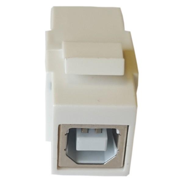 Keystone plastique blanc USB2.0 type BA F/F - EOL