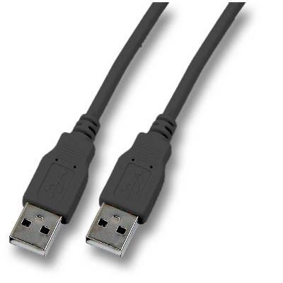 Cordon USB 2.0 A-A M / M Noir - 1.8m