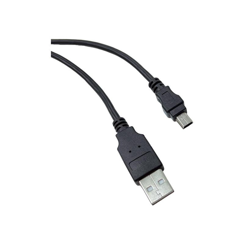 Cordon USB 2.0 A-MiniB - 5 pins - M / M Noir - 1.8m