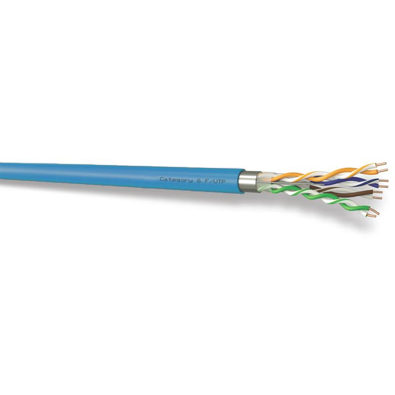 HsD - Câble monobrin Cat6 F/UTP 4 paires LSZH bleu 500m EOL 3050476