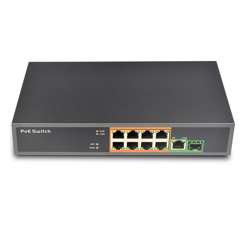 UPTEC VIEW - Switch PoE 8ports 150W 100Mb 100m +1port Gbit +1xSFP
