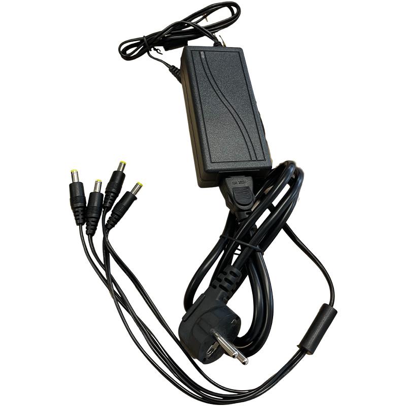 UPTEC VIEW - Alim câble 4 out pour caméra AC220/DC12V 60W 5A EOL