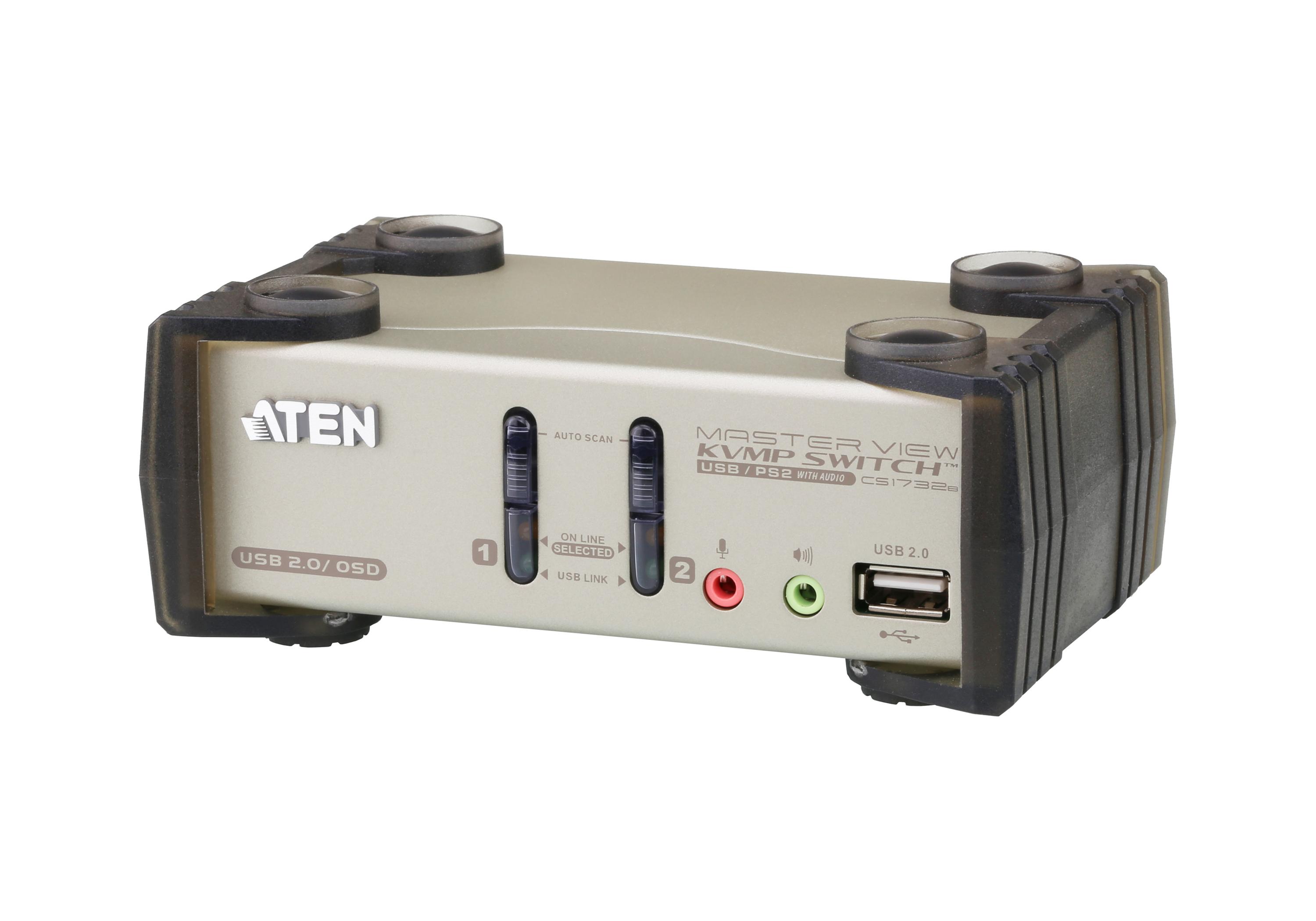 ATEN - CS1732B -Commutateur KVMP™ VGA/audio PS/2-USB 2 ports avec OSD