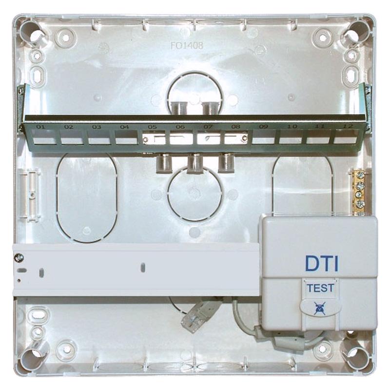 UPTEC - Coffret com Grade3 4RJ45, DTI, cordon RJ45/RJ11, splitter 4TV
