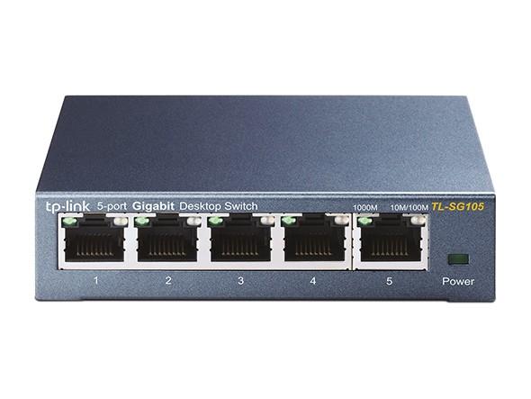 TP-LINK - Switch 5 ports bureau Gigabit - Boîtier métal - TL-SG105