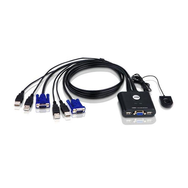 ATEN - CS22U - Commutateur KVM câble VGA USB - 2 ports