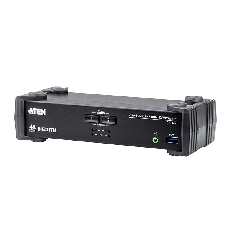 ATEN - CS1822 - Commutateur KVMP™ HDMI 4K 2 ports USB 3.0