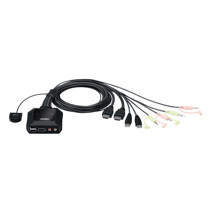 ATEN - CS22H - Commutateur KVM câble HDMI 4K USB 2 ports - sélecteur