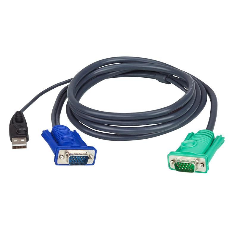 ATEN - 2L-5201U - Câble KVM USB 1.2m avec SPHD 3en1
